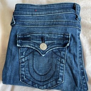 TRUE RELIGION JEANS WITH RED DETAILS